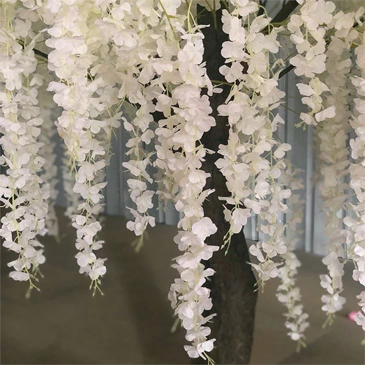 Artificial White Wisteria Tree